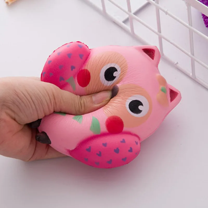 Squishy Kawaii милые розовые Сова из мягкой искусственной jumbo замедлить рост телефон