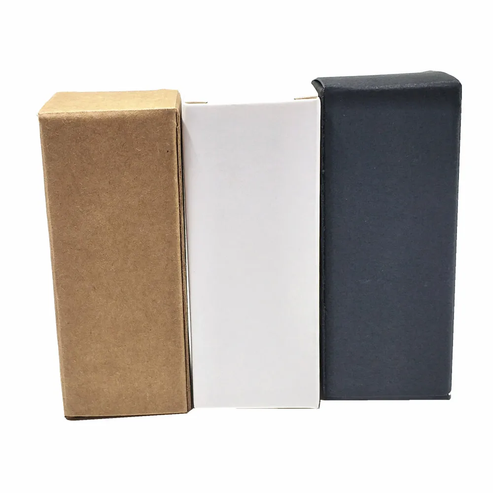 

50Pcs Kraft Paper Small Gift Packaging Box Brown Craft Paper Lipstick Cosmetic Packing Boxes Small Perfume Bottle Package Boxes