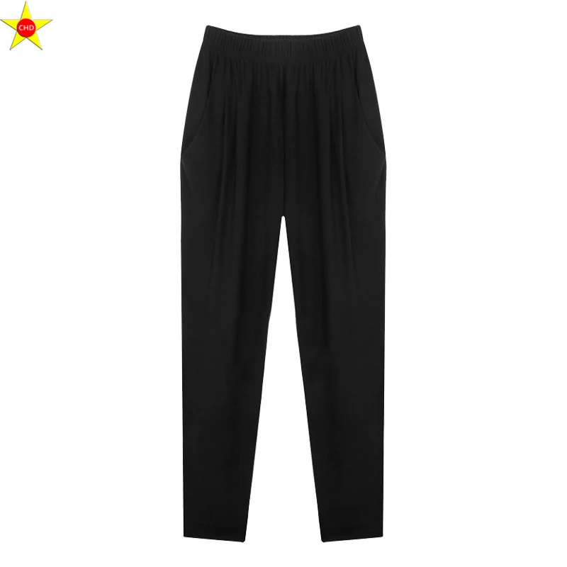 Женские шаровары с эластичной резинкой на талии летние свободные брюки до