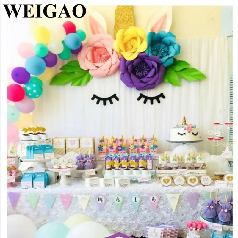 WEIGAO 1 шт. Вт, 30 Вт, 40 см DIY Искусственные Свадебные Бумажные цветы украшения милые детские День рождения Изделия из бумаги Фотофон "сделай сам" Декор