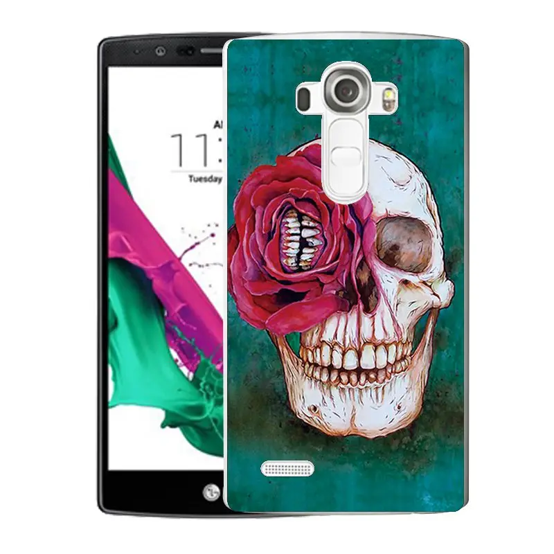 Qmswei ТПУ прозрачный телефон чехол для LG K3 K4 K5 K8 Мягкий Череп пират задняя крышка