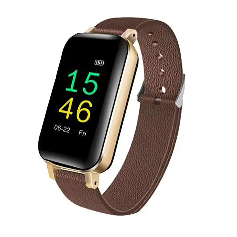 Dark Brown T89 2-в-1 смарт-браслет Фитнес трекер наушники-вкладыши TWS с Bluetooth5.0 наушники крови Давление мониторинга IP67 Водонепроницаемый спортивный браслет - Цвет: Dark Brown