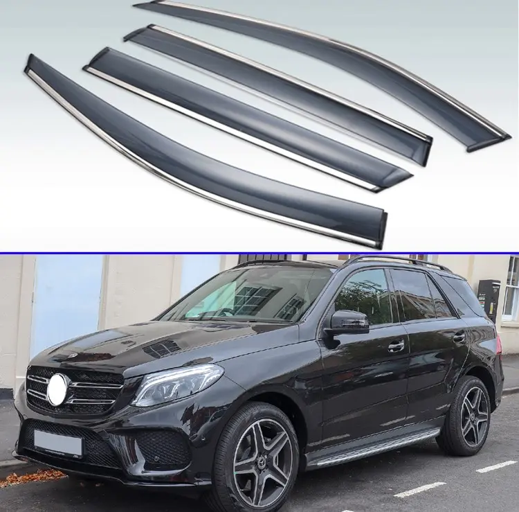 Для Mercedes-Benz GLE-Class GLE W166 пластиковый внешний козырек вентиляционные Шторы окно Защита от солнца и дождя дефлектор 4 шт