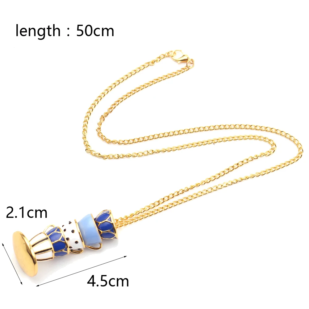 New Fashion Women Hand Painted Enamel Teacup Pendant Necklace Long Chain Jewelry | Украшения и аксессуары