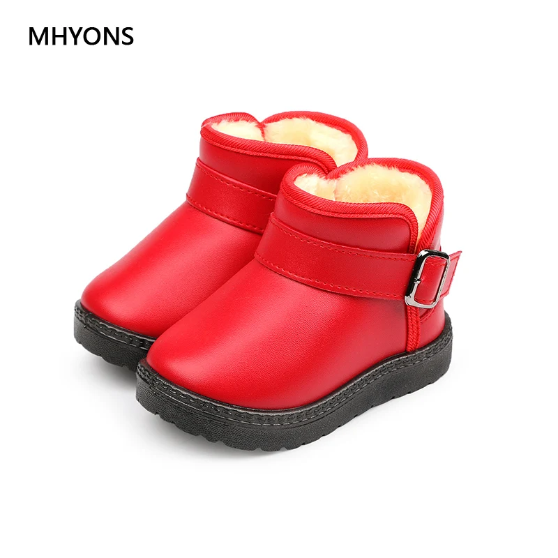 Новинка 2018 зимние детские ботинки MHYONS детская резиновая обувь теплые плюшевые
