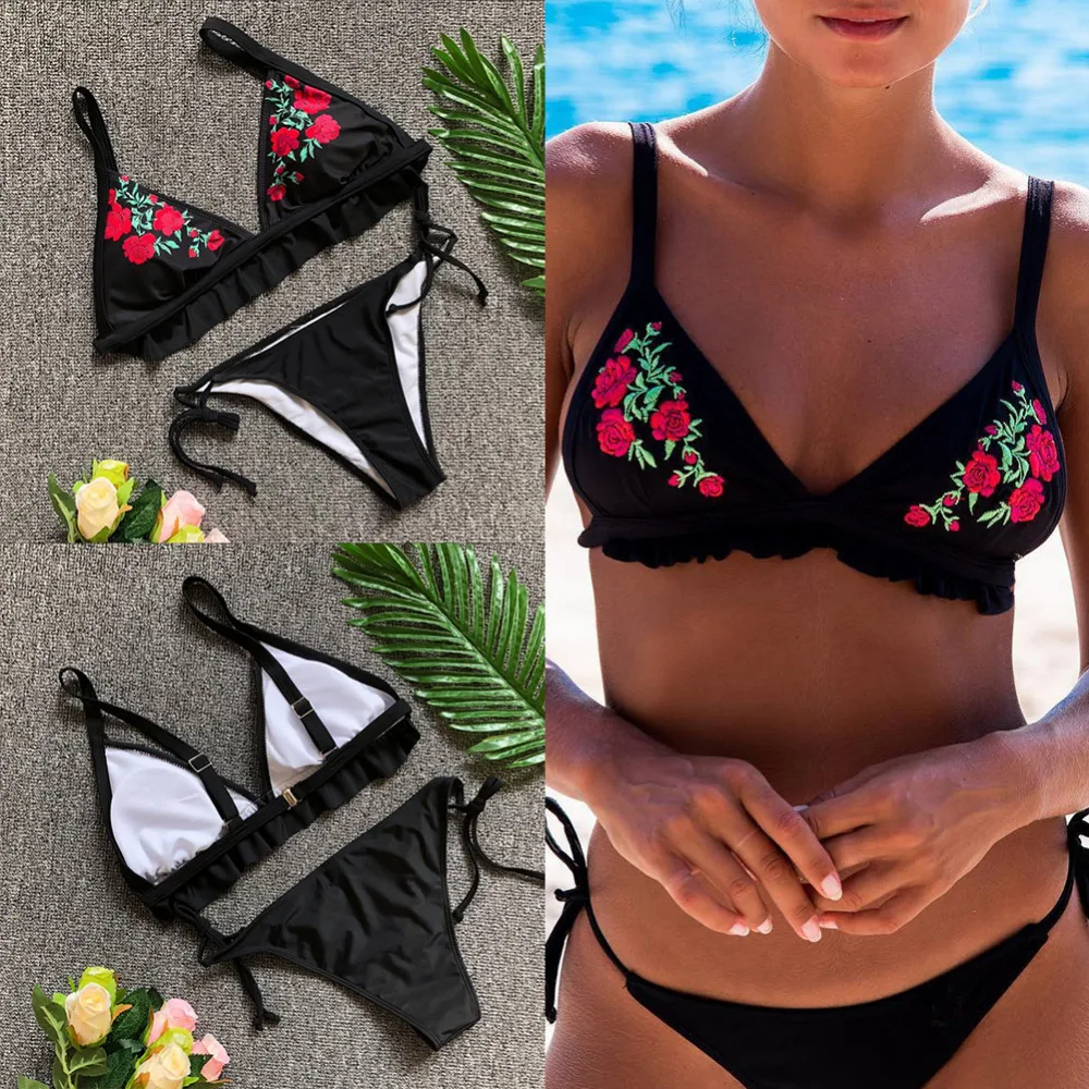 Купальник бикини женский купальник с винтажным принтом 2017|beachwear women|beachwear