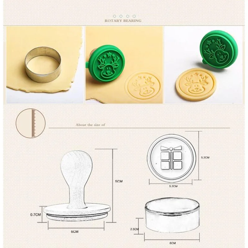 Рождество 1 набор силиконовых &quotсделай сам&quot для выпекания печенья Форма Fondant Mold