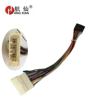 hangxian 2 din car radio female iso radio plug power adapter wiring harness special for chevrolet s10 harness power cable