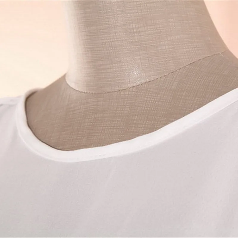 Летняя белая шифоновая женская блузка M L XXL модная Осенняя Женская Офисная