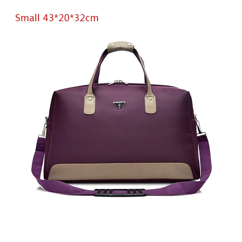 Small Purple Wobag, Лоскутная Кожа, мужские дорожные сумки для путешествий, водонепроницаемые, Оксфорд, Женская дорожная сумка, Большая вместительная сумка для багажа, сумка на плечо - Цвет: Small Purple