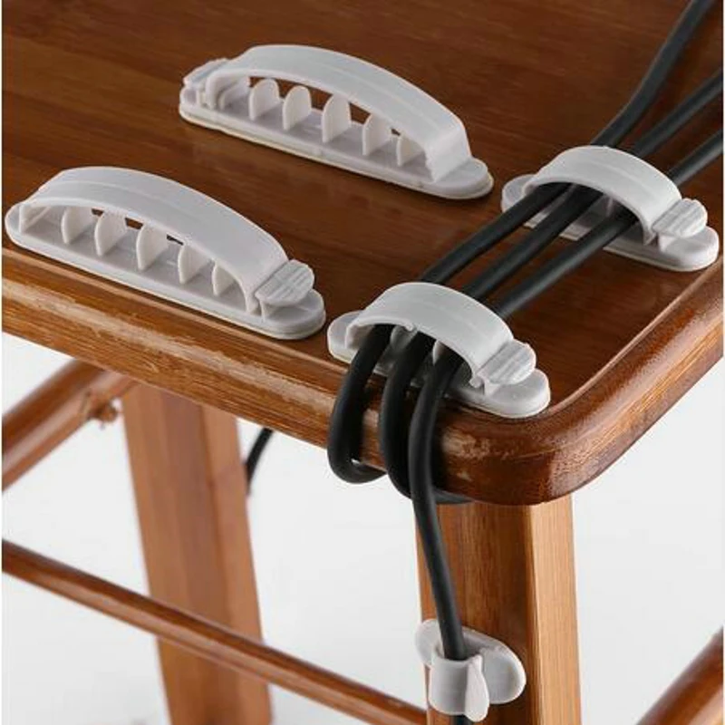 

10pcs Cable Winder Earphone Cable Organizer Desktop Wire Storage Charger Cable Cord Holder Clip For MP3 MP4 Mouse Winding Thread