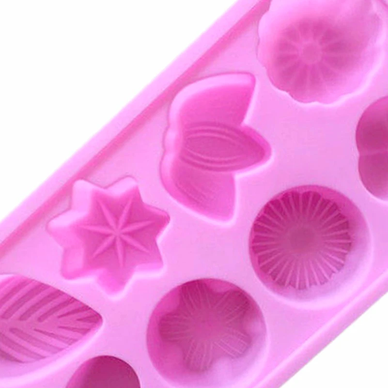 Atekuker Love Heart Leaf Flower Shapes Silicone Pastry Molds Baking Tools For Cakes Cookie Bakeware Soap Making | Дом и сад