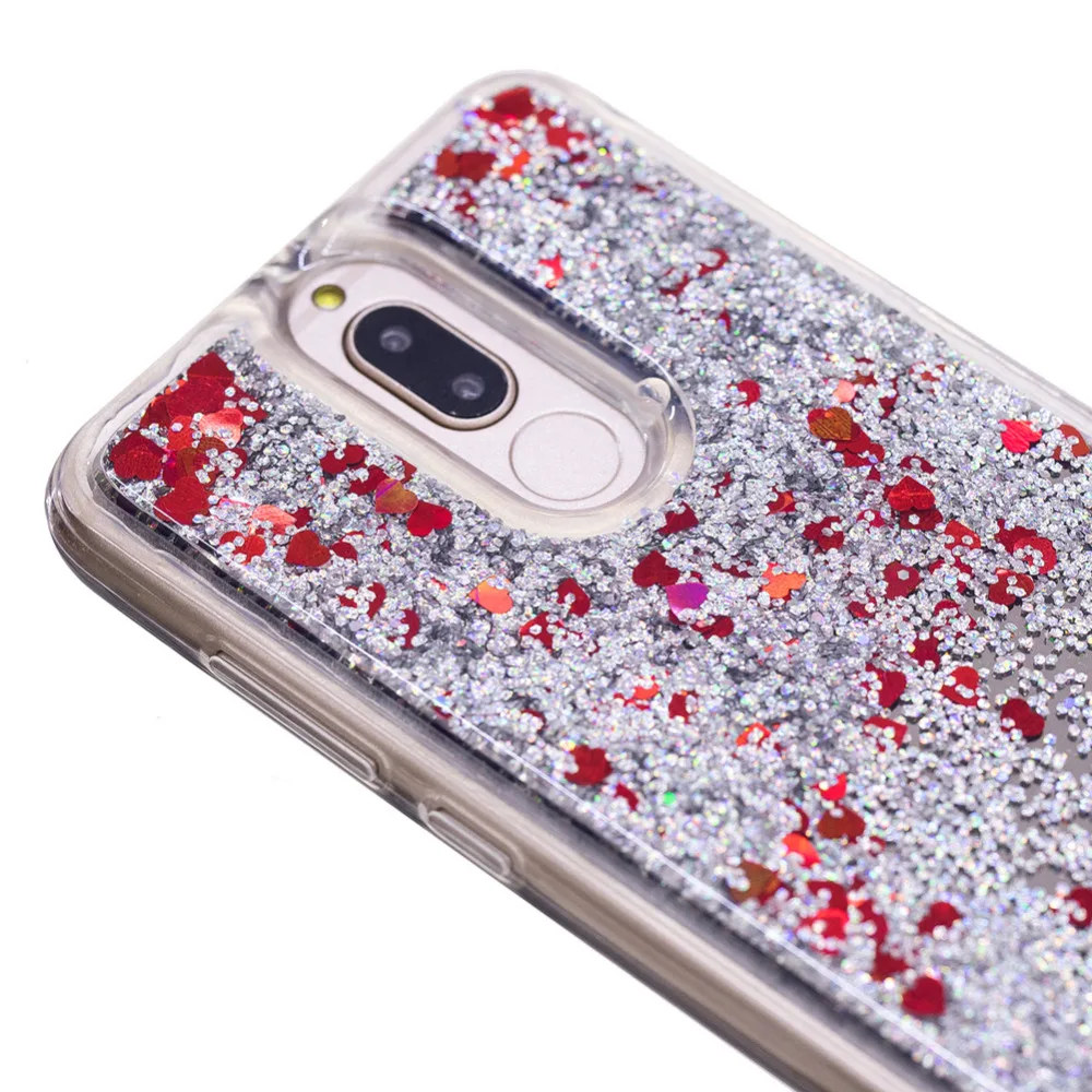 Модные ясности TPU чехол для Huawei Mate 10 Lite зеркальный блеск зыбучие пески шт жесткий