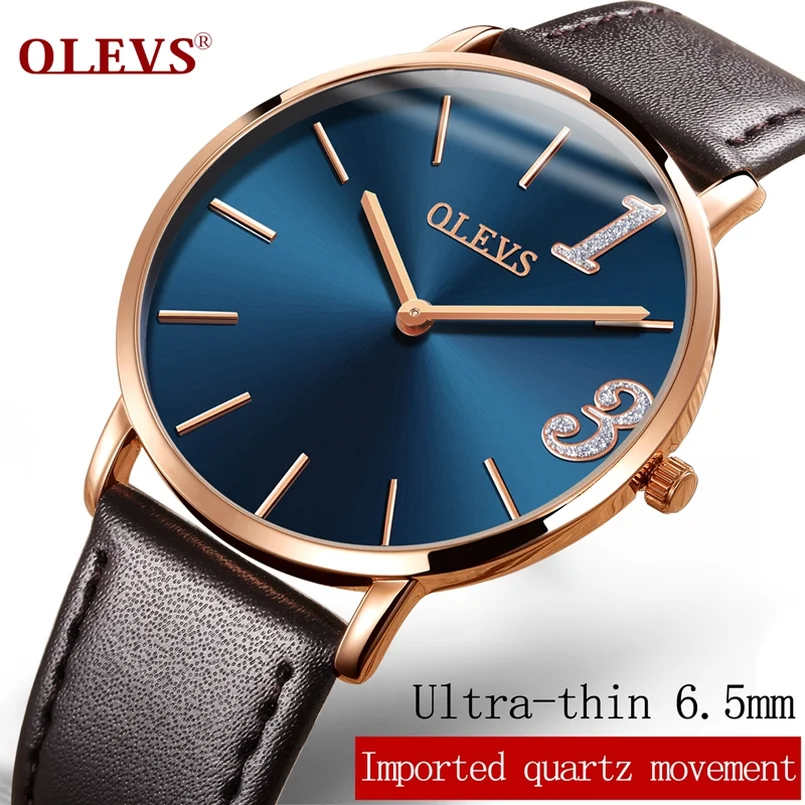 OLEVS новые ультра тонкие мужские Часы Дамские парные кварцевые часы