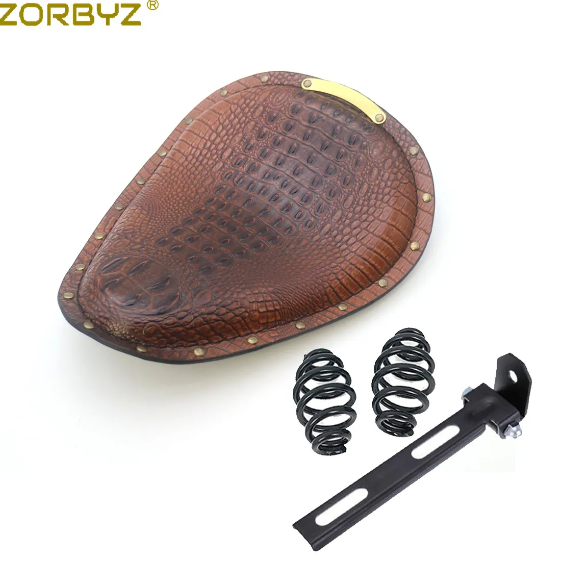 ZORBYZ мотоциклетное Ретро коричневое крокодиловое искусственное сидение для Соло