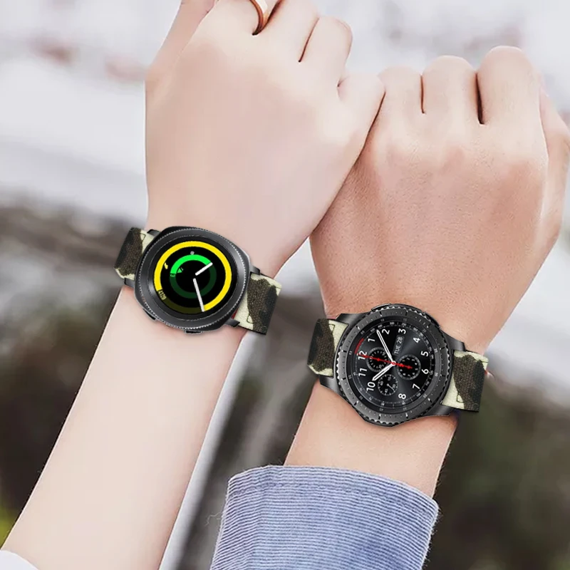 20mm 22mm Fashion Canvas Strap For Samsung Gear S3 S2 Sport Watch Band Huawei 2 Nylon Watchband Huami Amazfit 1 | Наручные часы