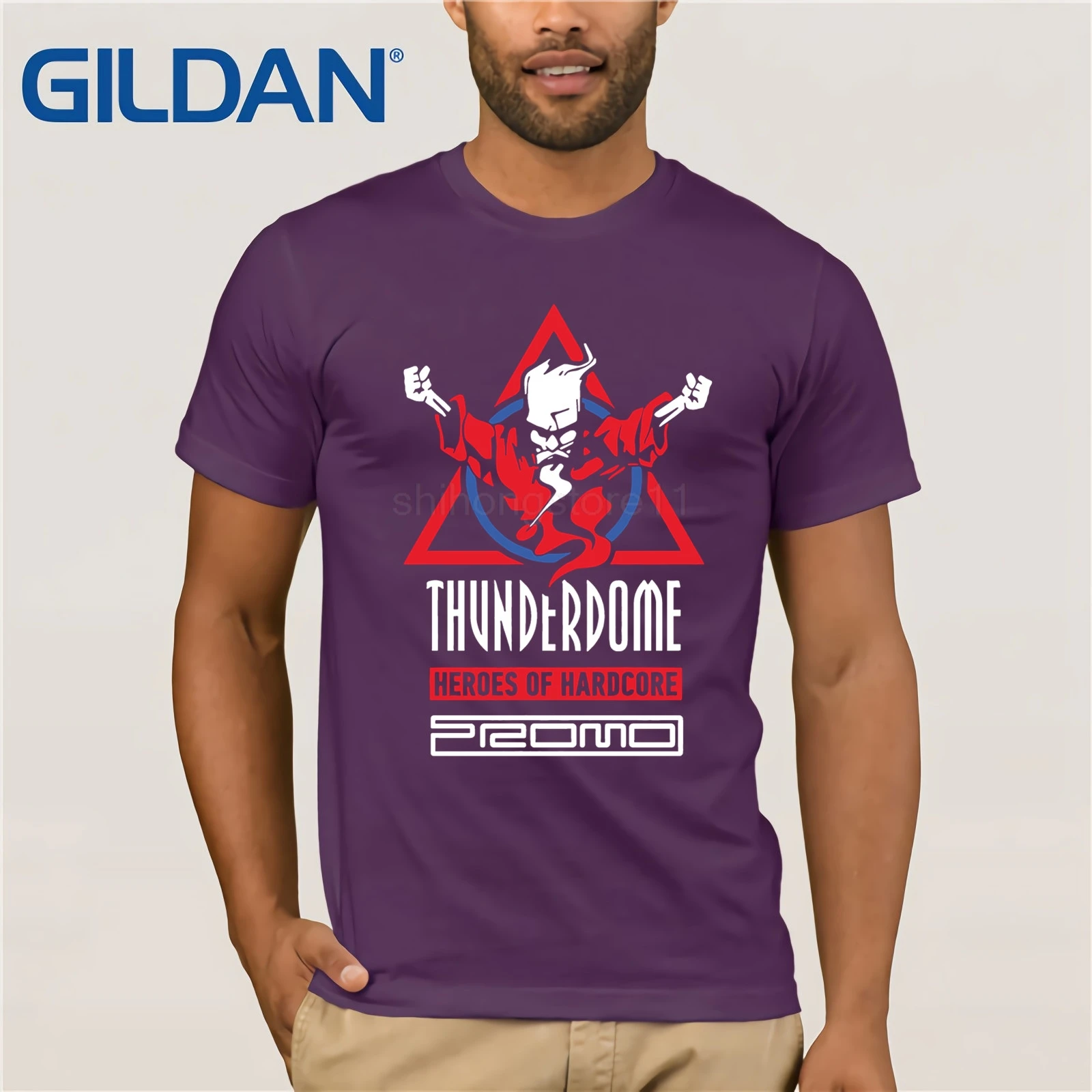 XXXL футболки Thunderdome Wizard Hero of Hardcore Мужская футболка с круглым вырезом и коротким