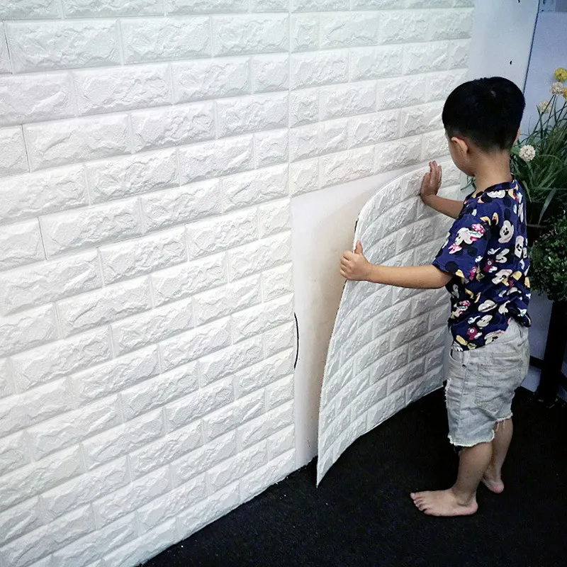 30 см * 60 PE пена красная 3D настенная бумага безопасный домашний декор Обои DIY обои