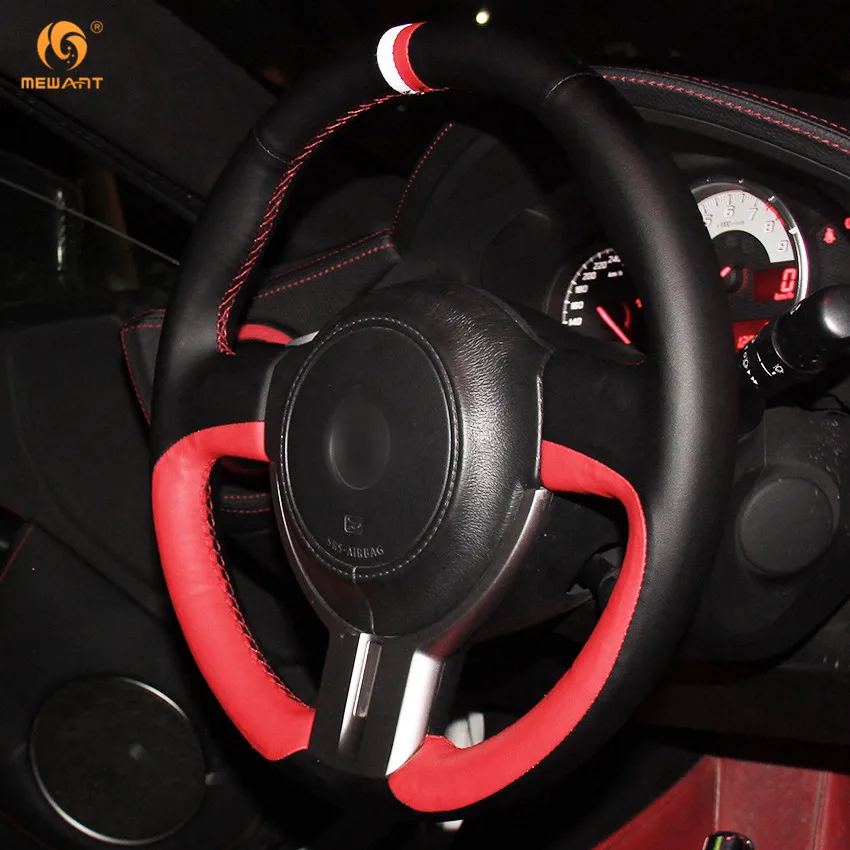 MEWANT черная красная натуральная кожа белая маркер для Toyota 86 2012 2015 Subaru BRZ интерьер|car