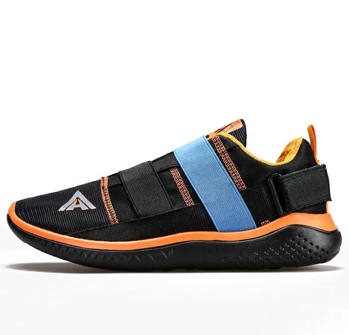 Black Orange humtto мужская летняя уличная бег походы обувь кроссовки для мужчин Спорт Тренажерный зал Туризм Подушка обувь кроссовки мужские - Цвет: Black Orange