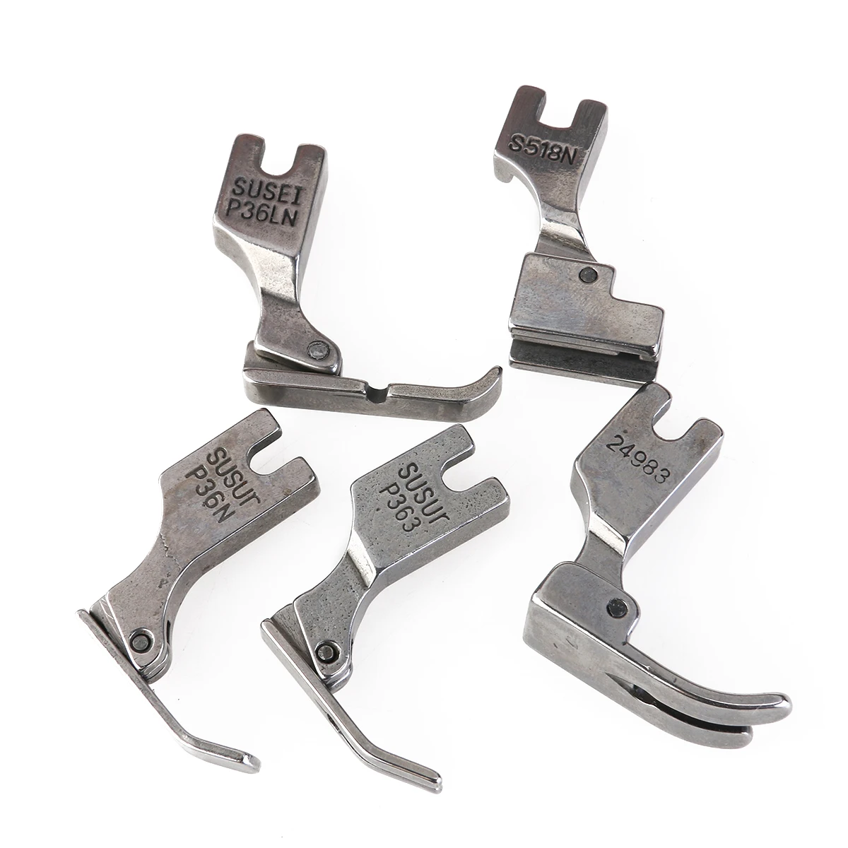 5 шт. лапки для Juki Brother Consew Sunstar Jack Pfaff промышленный швейный станок S518NS P36LN P36N P351 P363(серебро