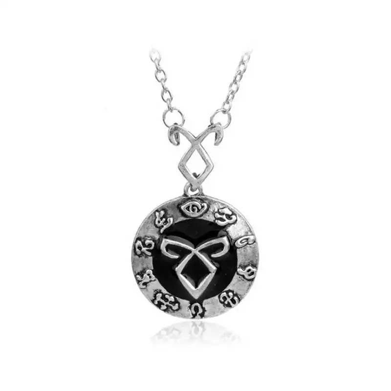 Ожерелье из костей Mortal instrums, винтажный кулон Angelic power Runes shadowhunter для мужчин и женщин