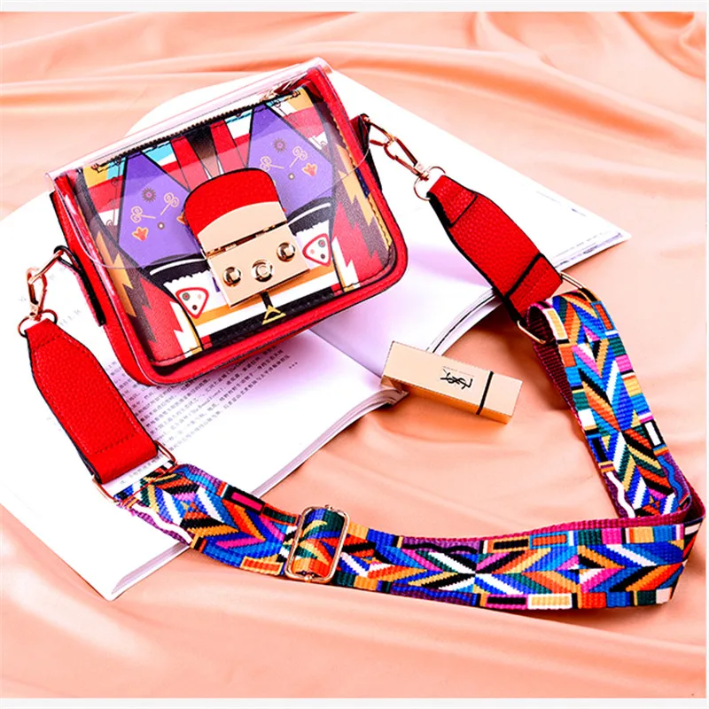 Женская сумка через плечо Magic Fish разноцветная из искусственной кожи с широкими