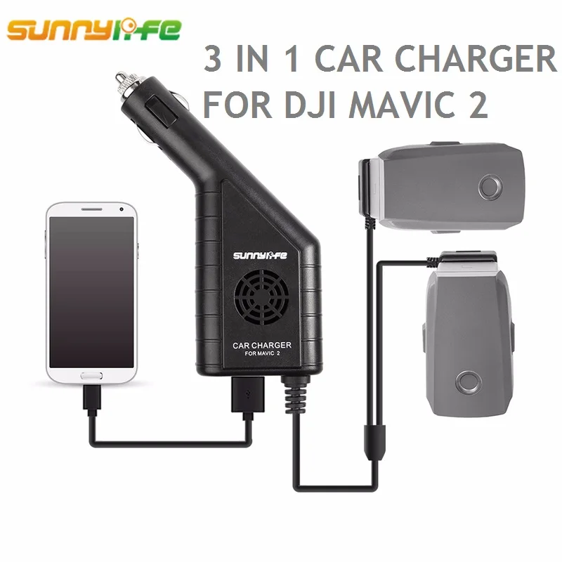 DJI MAVIC 2 3 в 1 Автомобильное зарядное устройство с usb портом пульт дистанционного