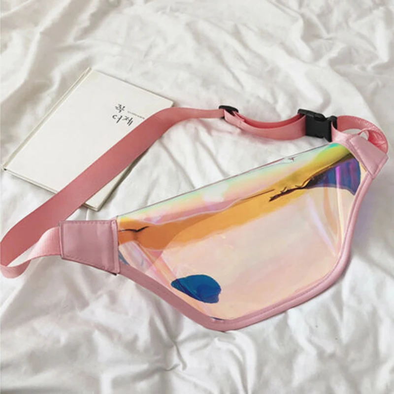 Сумки через плечо для женщин 2019 Женская голографическая поясная сумка из