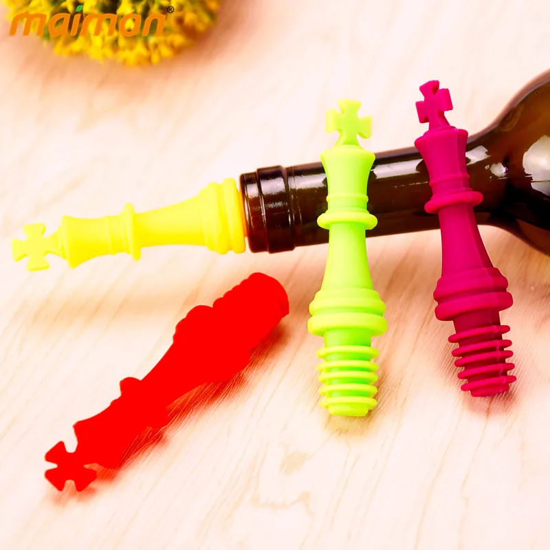 6 шт./компл. новинка шахматы бутылки для вина Стопперы силиконовые кухонные