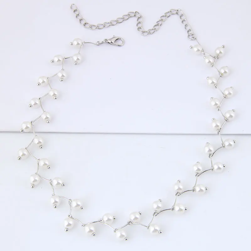 OL уникальный шик жемчужное колье воротник ожерелья для Женская Золотая цепочка