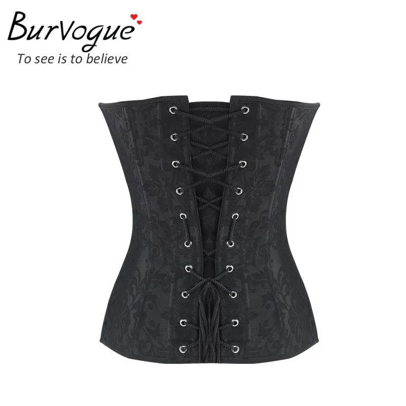 Burvogue модные длинные юбки и стимпанк корсет талии контроль Корсеты Платье Русалка