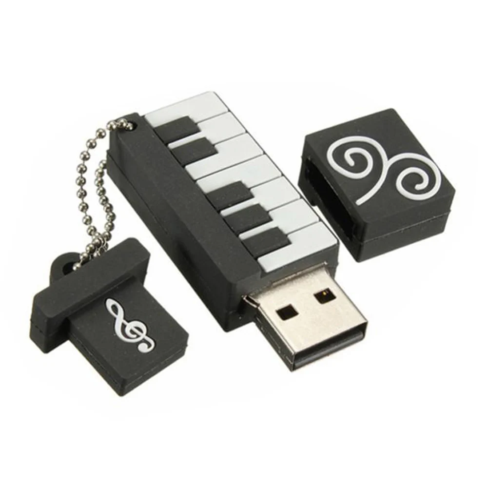 Мультяшный мини брелок для ключей в виде пианино флеш диск USB 2 0 64G u с памятью