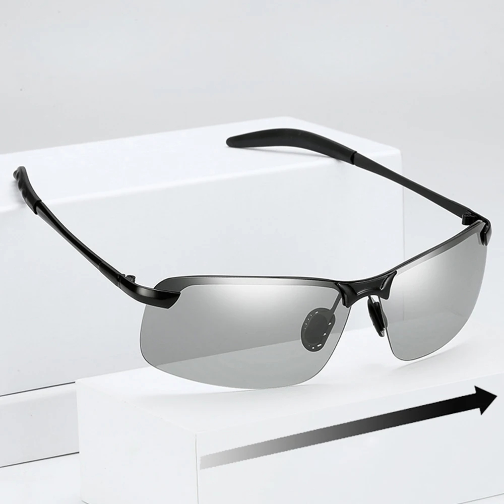Фотохромные солнцезащитные очки Мужские поляризационные хамелеоны мужские