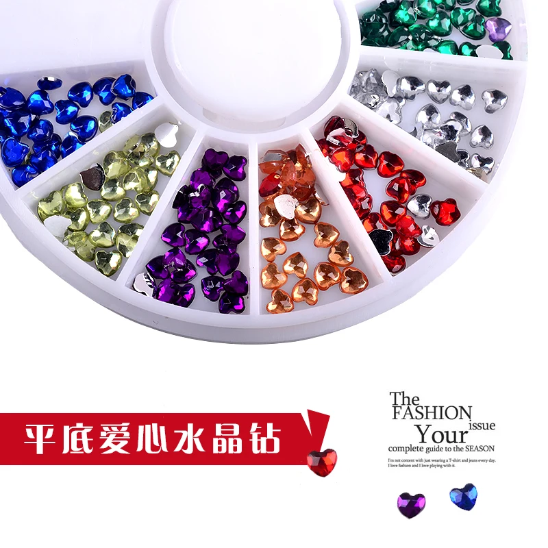 1 коробка он Книги по искусству Форма акрил Дизайн ногтей Украшение колеса блеск