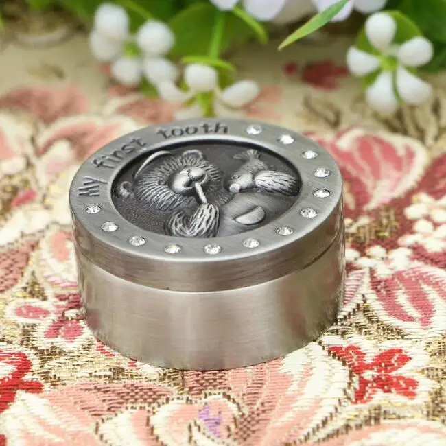 Подарочная коробка для новорожденного ребенка круглая первого зуба и изгиба