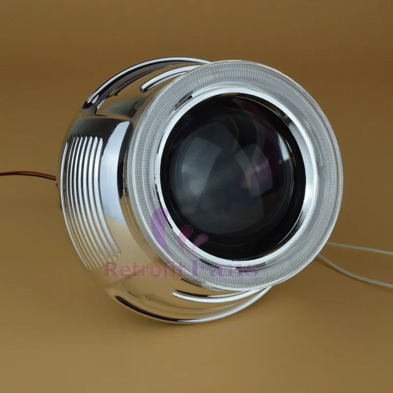 2.5 '𧳏L Angel Eyes Halo HID Би ксенон Объектив Проектора Фар Ксеноновые Фары Линзы