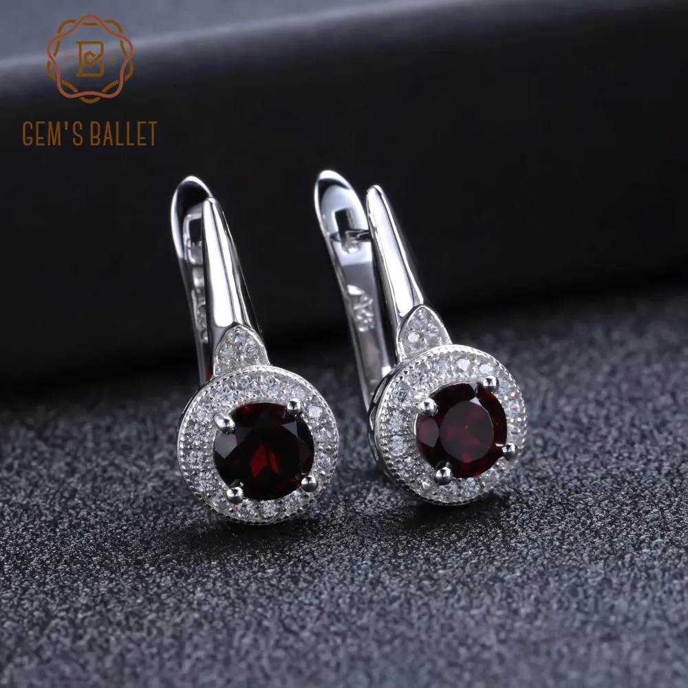 Женские серьги гвоздики GEM'S BALLET из стерлингового серебра 925 пробы с натуральным