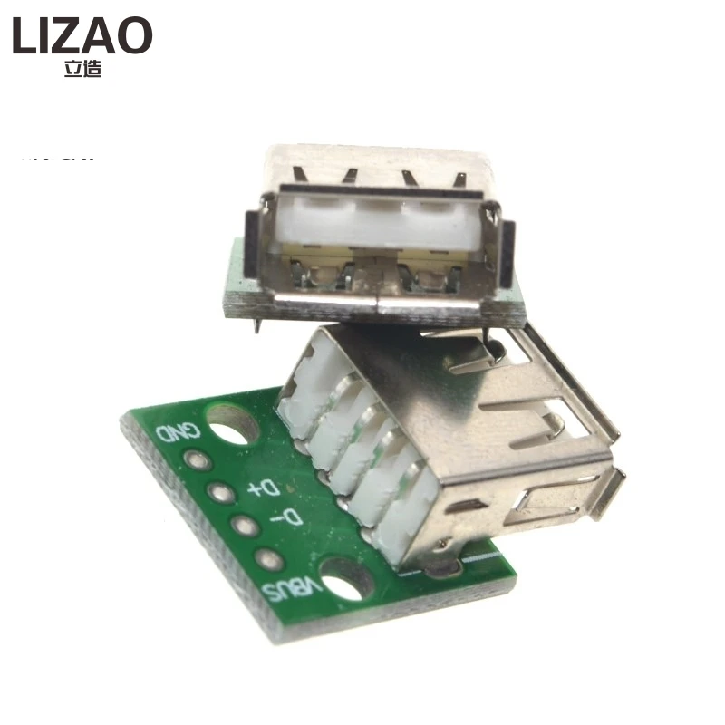 10 шт. USB2.0 переходник с женского на 4P DIP Switch плата адаптера модуль USB адаптер
