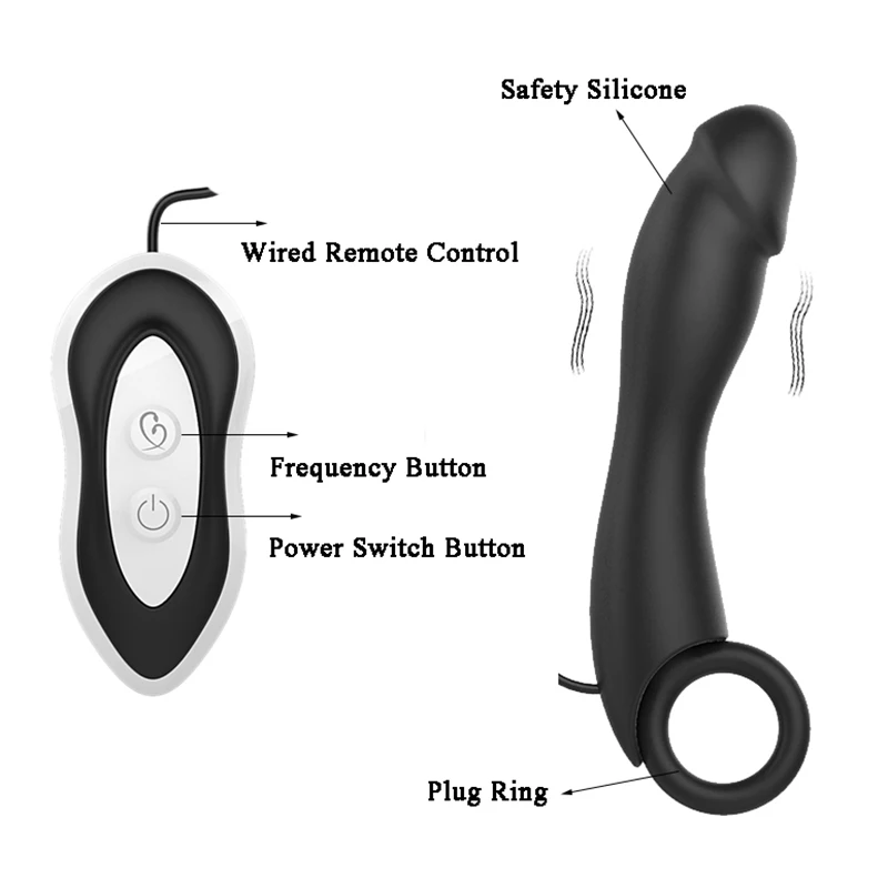 Erotic 7 Frequency Vibrating Anal Dildo Vibrator Silicone Butt Plug Penis Prostate Massager Sex Product Toys | Красота и здоровье