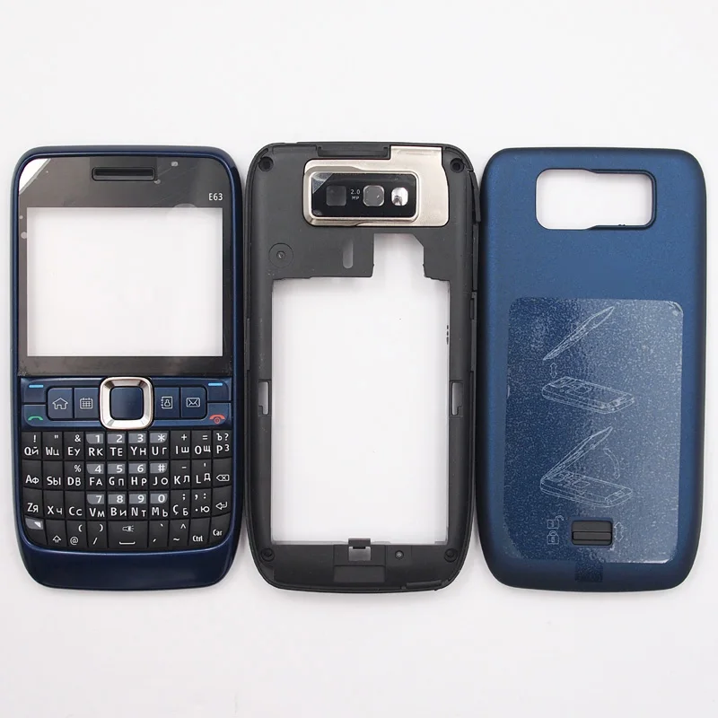 Синий BaanSam чехол для Nokia E63 с русской клавиатурой - Цвет: Синий