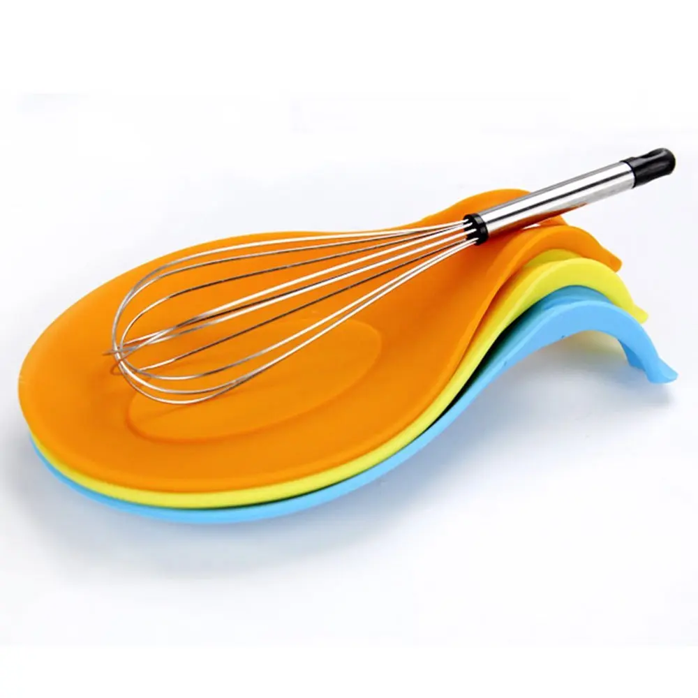 2 шт. кухонные принадлежности силиконовая подставка для ложки супа термостойкий