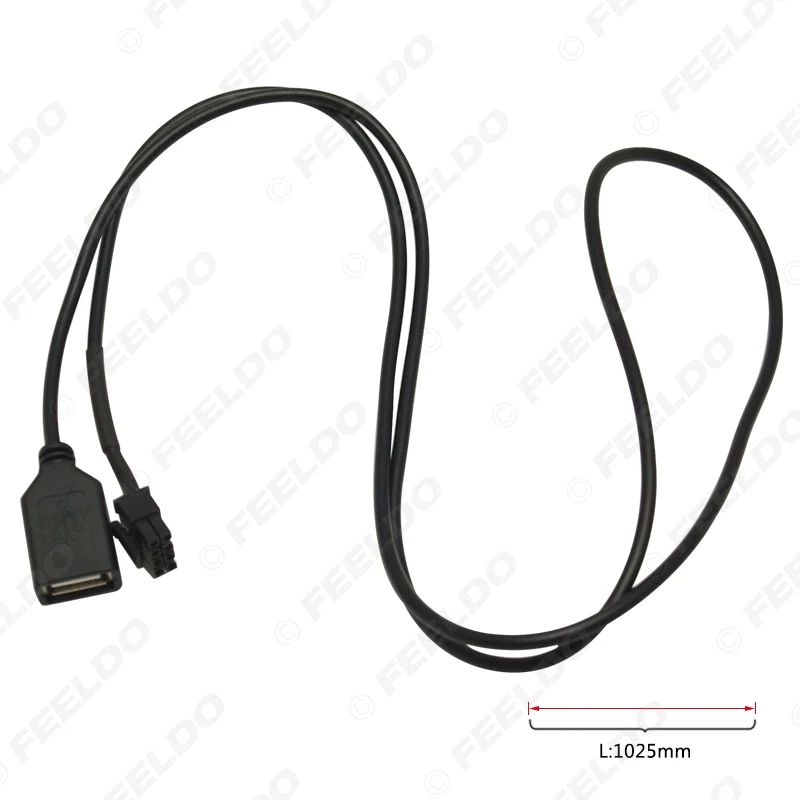 FEELDO 10 шт. автомобильный аудио Женский USB кабель адаптер 4Pin разъем для Chery Qiyun/Fulwin CD
