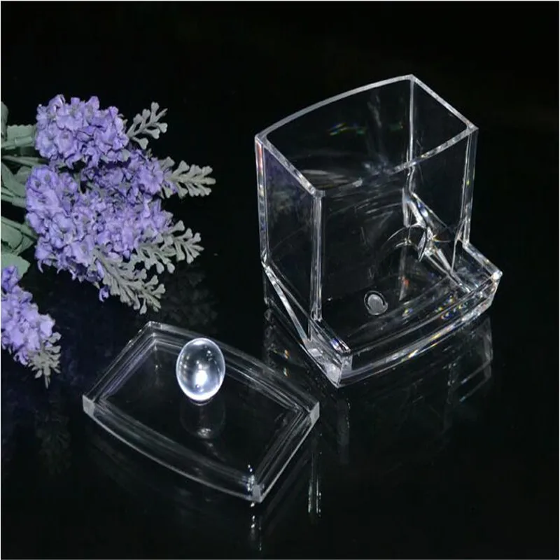 Коробка для хранения Прозрачный Акриловый ватная палочка Держатель Box Ватные