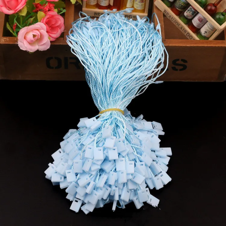 C26 Sky blue 100 шт. веревка для бирки одежды 32 цвета шнуры полиэфирные Висячие таблетки для одежды сумки бирки карты, DIY Одежда этикетки аксессуары - Цвет: C26 Sky blue