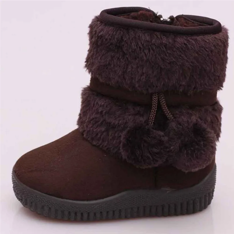 Новинка 2018 года модные зимние хлопковые ботинки для девочек теплые