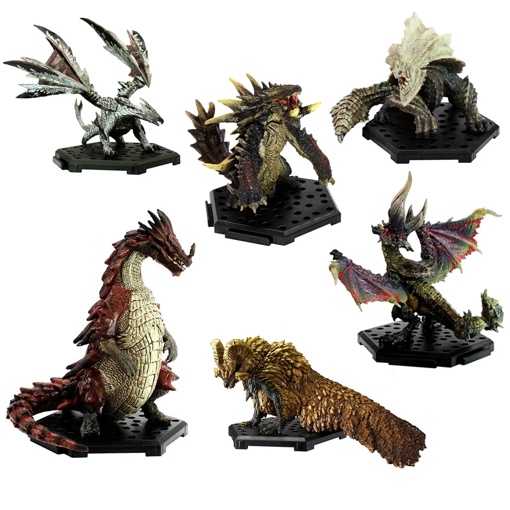 Monster Hunter World Plus Vol.7 6PCS Different Style Japanese Anime PVC Models Ancient Dragon Action Figure Collect toys