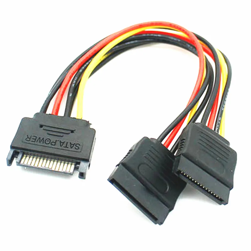 2 упаковки 15 контактный переходник SATA папа двойной мама|sata male|adapter cablepower adapter sata |