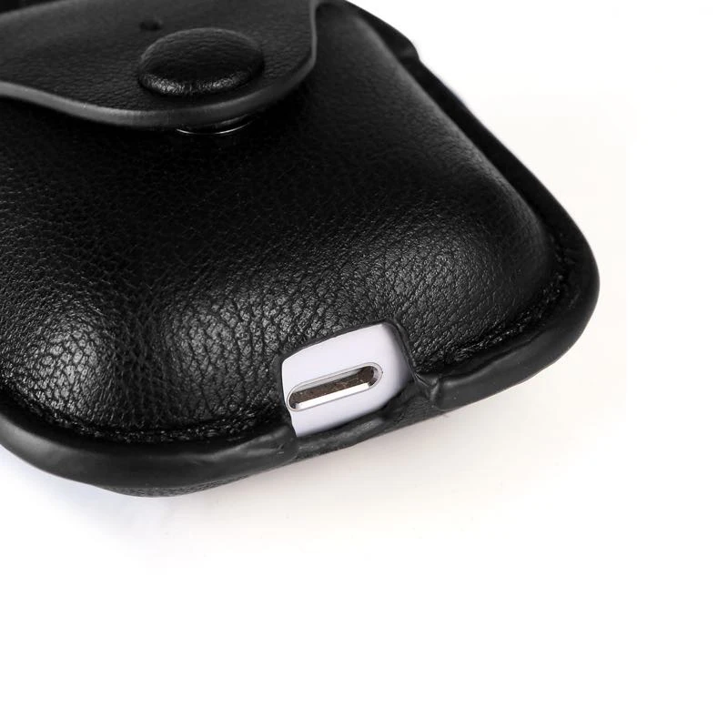 Чехол из искусственной кожи для Apple AirPods Bluetooth беспроводной Ретро стиль мужской