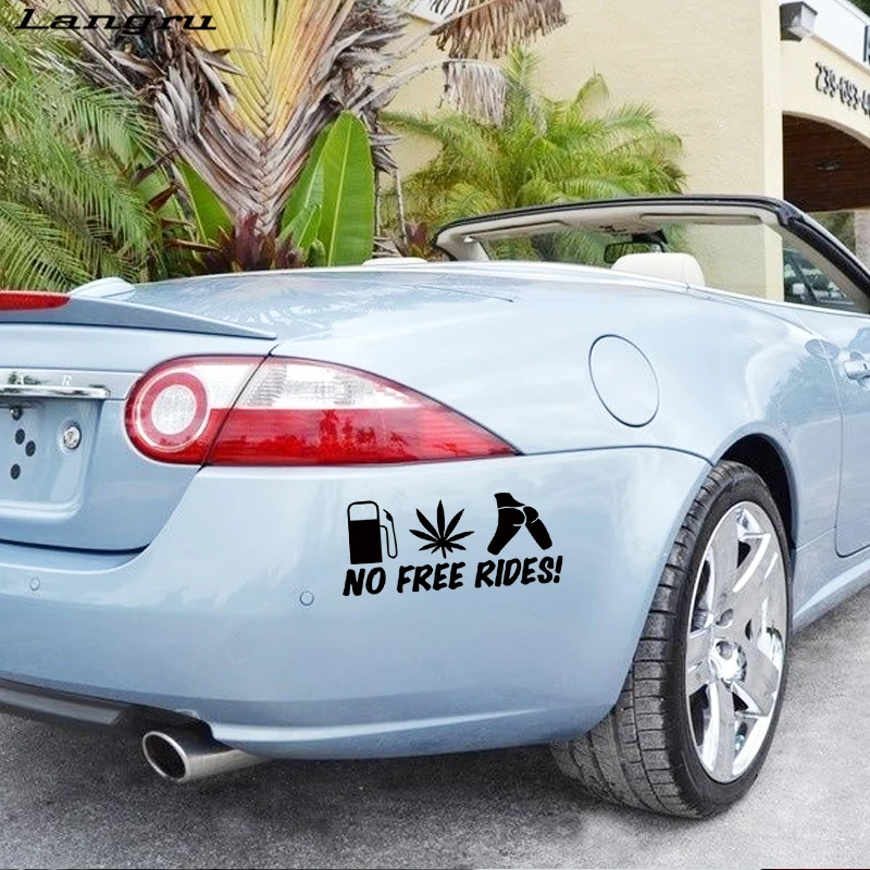 Автомобильная наклейка Langru забавная виниловая на окна автомобиля без Free Rides JDM